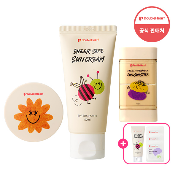 [썸머페스티벌] 더블하트 선케어 모음전 / 선크림/선스틱/선팩트